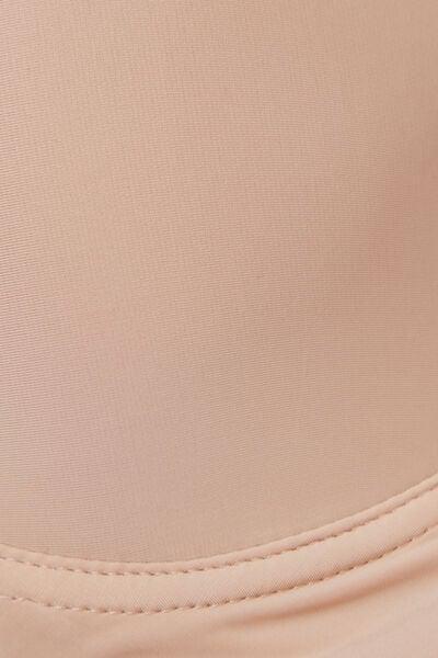 Beige Microfibre Balconette Bra, Soft Beige, large image number 3