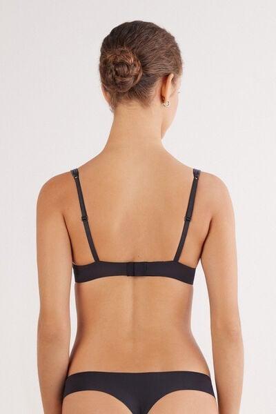 Black Ilenia Ultralight Microfibre Balconette Bra, Black, large image number 2