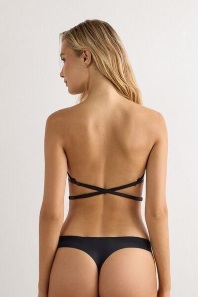 Black Ultralight Balconette Bra, Black, large image number 4