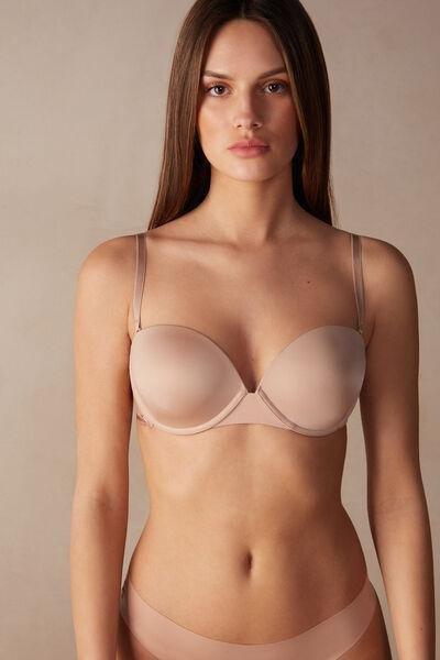 Beige Ultralight Microfibre Balconette Bra, , large image number 0
