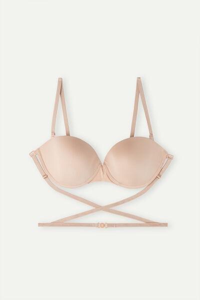 Beige Ultralight Microfibre Balconette Bra, , large image number 2