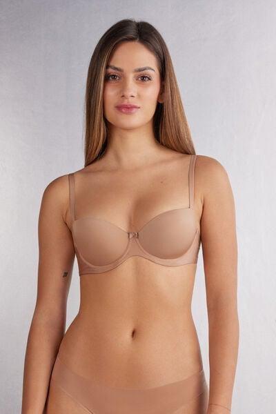 Beige Ultralight Balconette Bra, Medium Beige, large image number 0