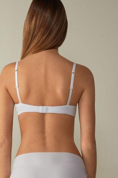 White Sofia Microfibre Padded Balconette Bra, , large image number 4