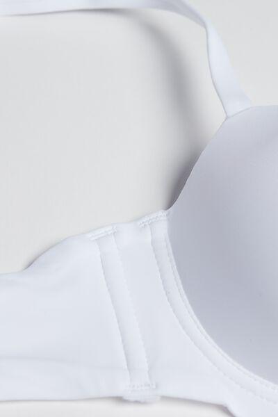 White Sofia Microfibre Padded Balconette Bra, , large image number 5