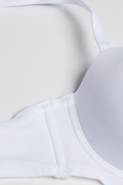 White Sofia Microfibre Padded Balconette Bra, , large image number 6