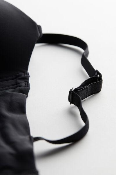 Black Sofia Microfibre Padded Balconette Bra, , large image number 7