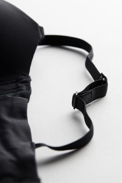 Black Sofia Microfibre Padded Balconette Bra, , large image number 8