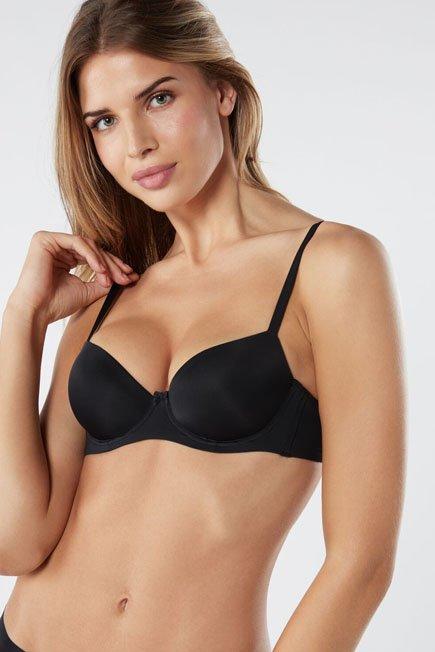 Black Sofia Microfibre Padded Balconette Bra, , large image number 9