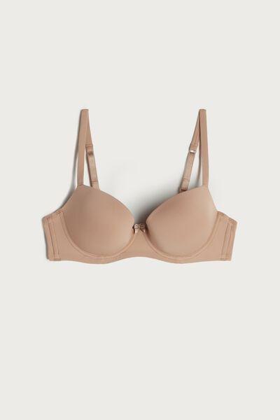 Beige Sofia Microfibre Padded Balconette Bra, , large image number 2