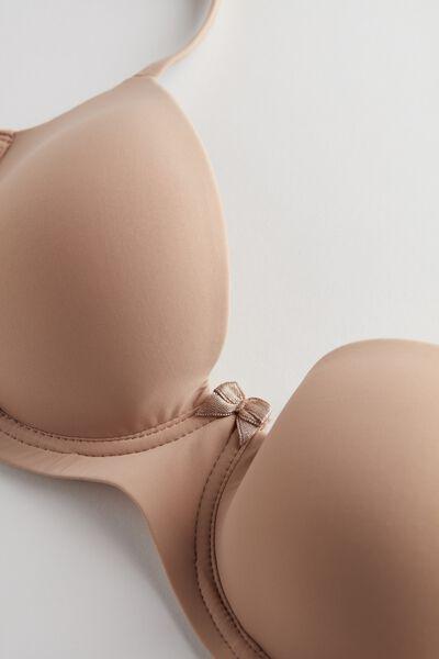 Beige Sofia Microfibre Padded Balconette Bra, , large image number 4
