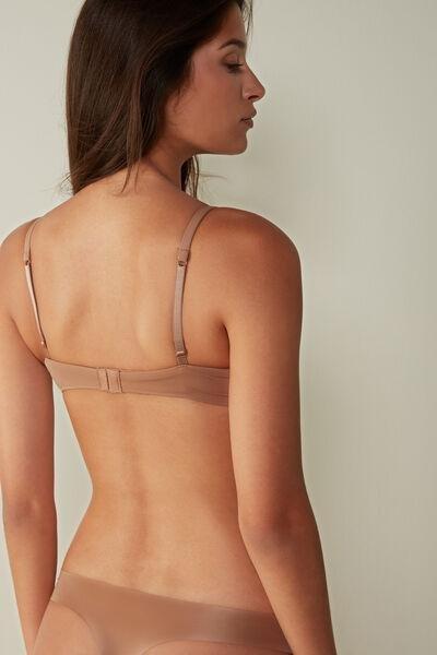 Beige Sofia Microfibre Padded Balconette Bra, , large image number 3