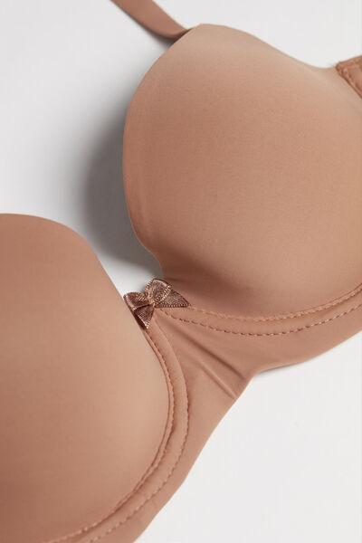 Beige Sofia Microfibre Padded Balconette Bra, , large image number 5