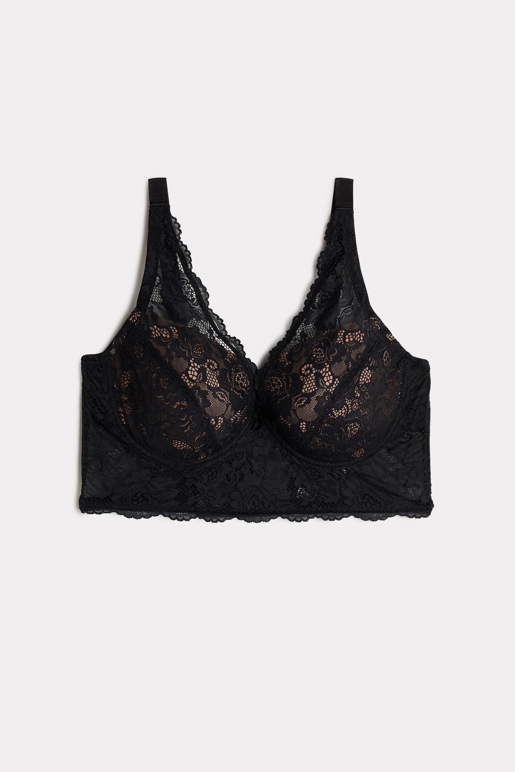 Black Iris Lace Bustier Bra, , large image number 2
