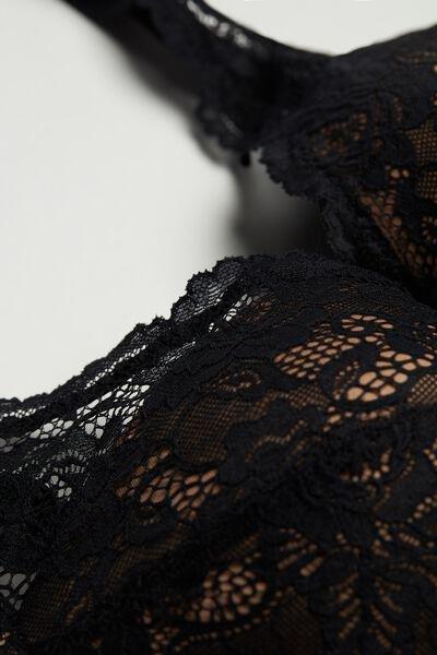 Black Iris Lace Balconette Bra, , large image number 1
