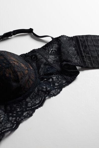Black Eleonora Lace Balconette Bra, , large image number 5