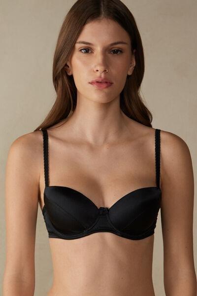 Black Sofia Balconette Bra, , large image number 0