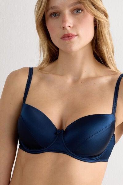 Navy Sofia Balconette Bra, Intense Blue, large image number 6