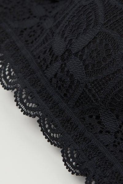 Black Claudia Lace Balconette Bra, Black, large image number 4