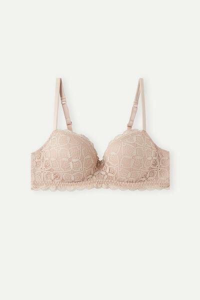 Beige  Claudia Lace Balconette Bra, , large image number 2