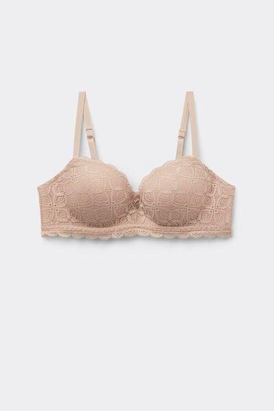 Beige Claudia Lace Balconette Bra, Soft Beige, large image number 3