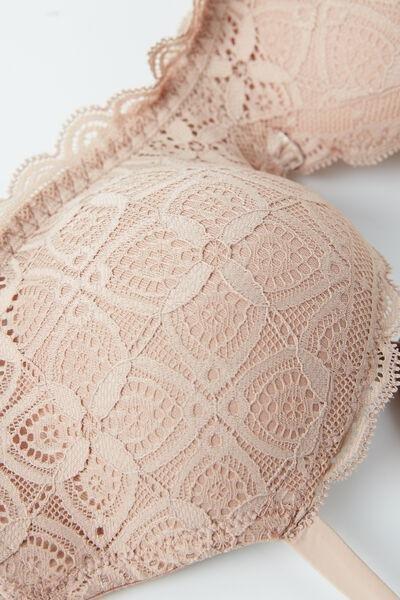 Beige  Claudia Lace Balconette Bra, , large image number 4
