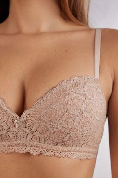 Beige Claudia Lace Balconette Bra, Soft Beige, large image number 5