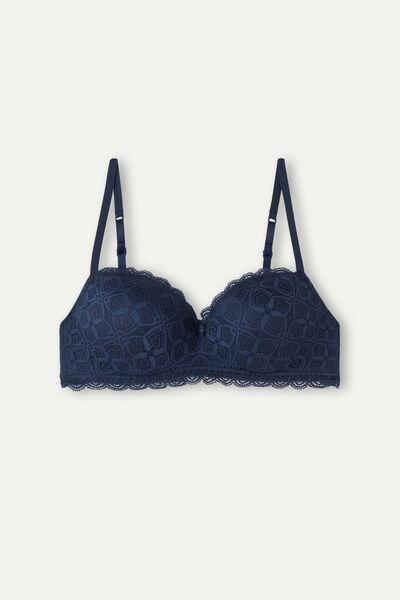 Blue Claudia Lace Balconette Bra, , large image number 2
