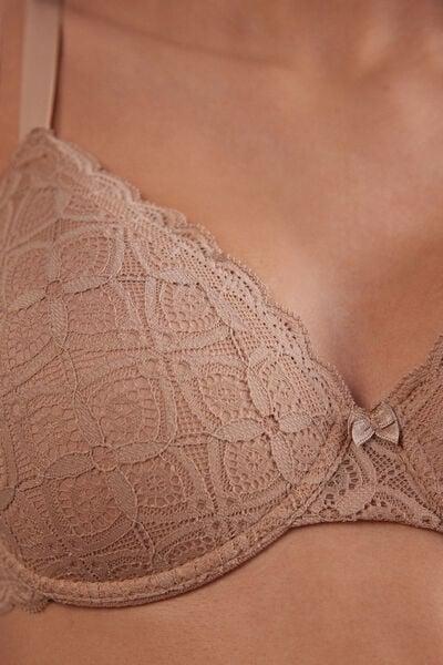 Beige Francesca Lace Balconette Bra, Soft Beige, large image number 5