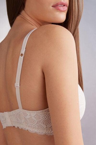 Pink Silk Francesca Lace Balconette Bra, Silk, large image number 5