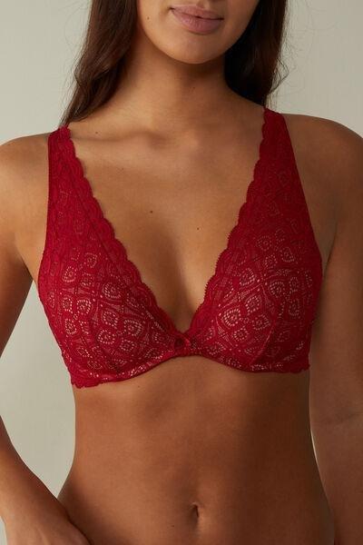 Red Giorgia Lace Balconette Bra, , medium