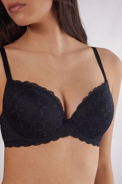 Black Irina Underwire Lace Balconette Bra, Black, large image number 5