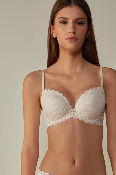 Intimissimi White Silk Irina Lace Balconette Bra Azadea Uae 