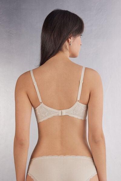 White Irina Underwire Lace Balconette Bra, Silk, large image number 2