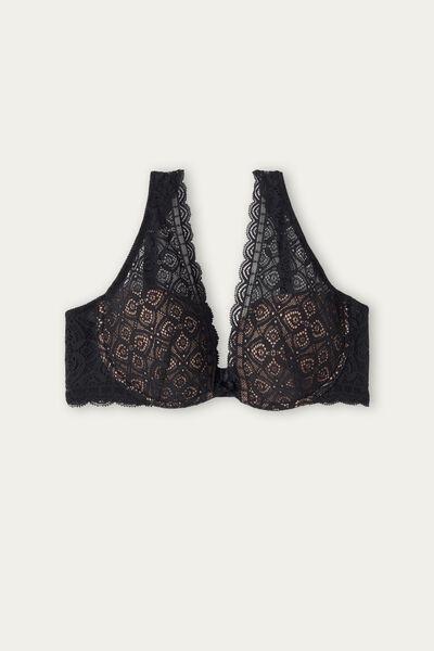 Intimissimi - Black Elena Lace Balconette Bra