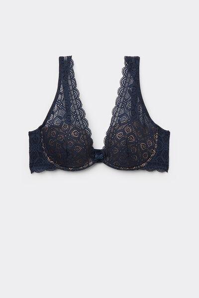 Navy Elena Underwire Balconette Bra, Intense Blue, large image number 2