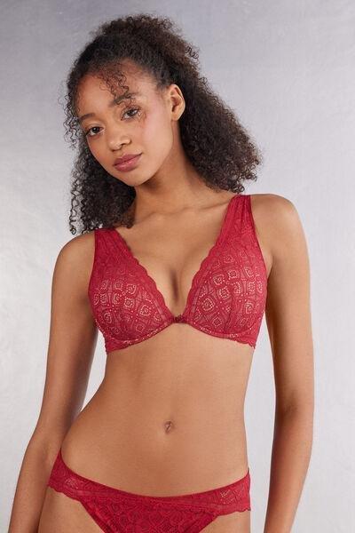 Red Elena Semi-Padded Cups Balconette Bra, Red, large image number 0