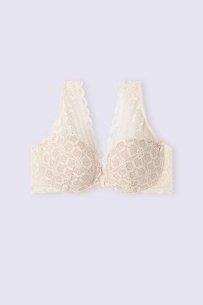 White Elena Balconette Bra, Silk, large image number 5