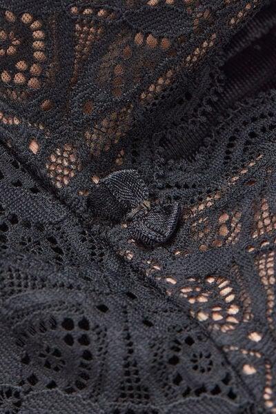 Black Asia Underwire Lace Balconette Bra, Black, large image number 4