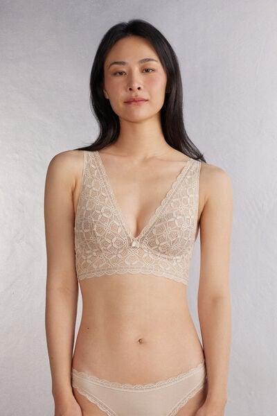 Cream Silk Asia Balconette Bra, Silk, large image number 1