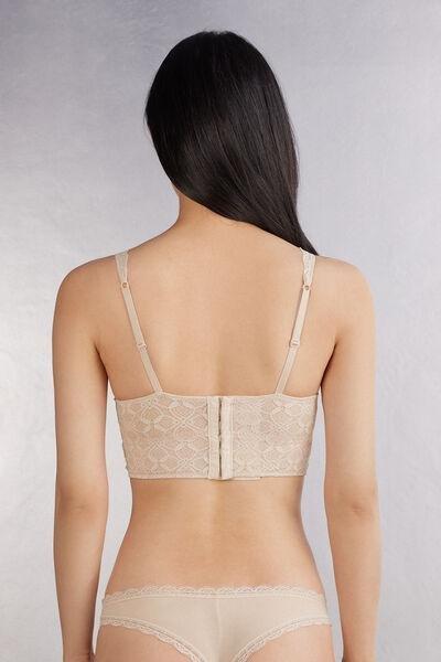 Cream Silk Asia Balconette Bra, , large image number 3