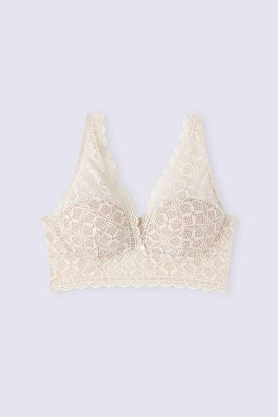 Cream Silk Asia Balconette Bra, Silk, large image number 3