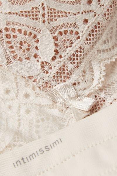 Cream Silk Asia Balconette Bra, , large image number 4