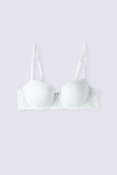 Intimissimi White Sofia Lace Balconette Bra