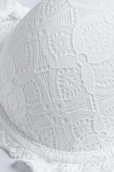 White Sofia Lace-Detailed Balconette Bra, , large image number 4