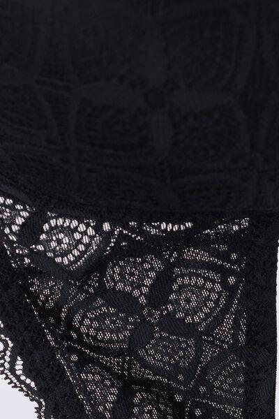 Black Sofia Lace-Detailed Balconette Bra, , large image number 4