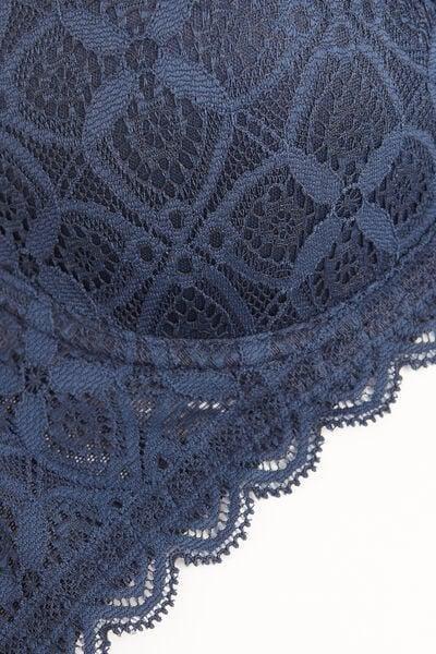 Blue Sofia Lace-Detailed Balconette Bra, Intense Blue, large image number 4