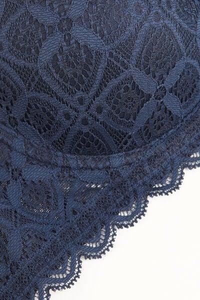 Blue Sofia Lace-Detailed Balconette Bra, Intense Blue, large image number 5