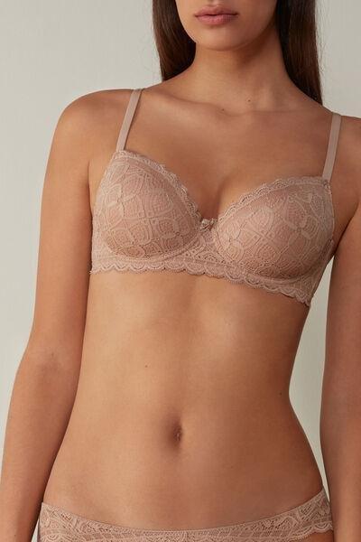 Beige Sofia Lace Balconette Bra, , large image number 0