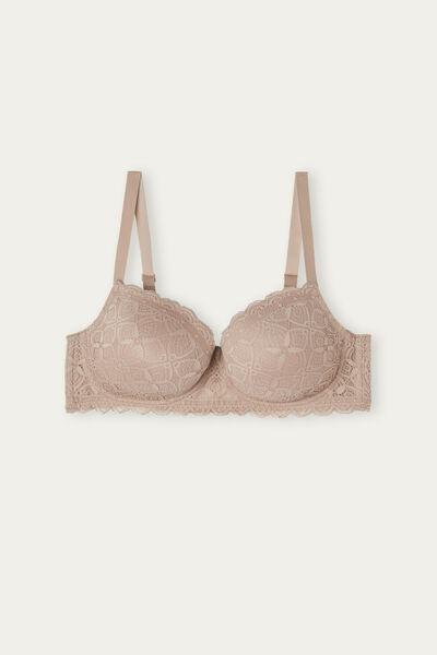 Beige Sofia Lace Balconette Bra, , large image number 2