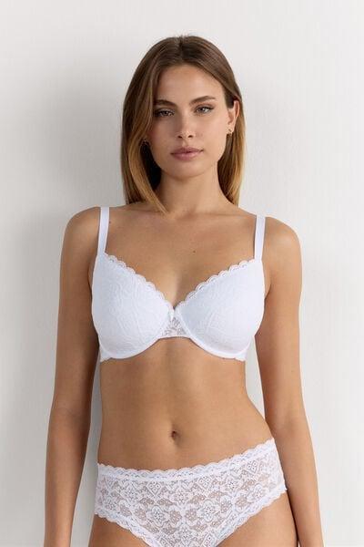 White Francesca Balconette Bra, White, large image number 1